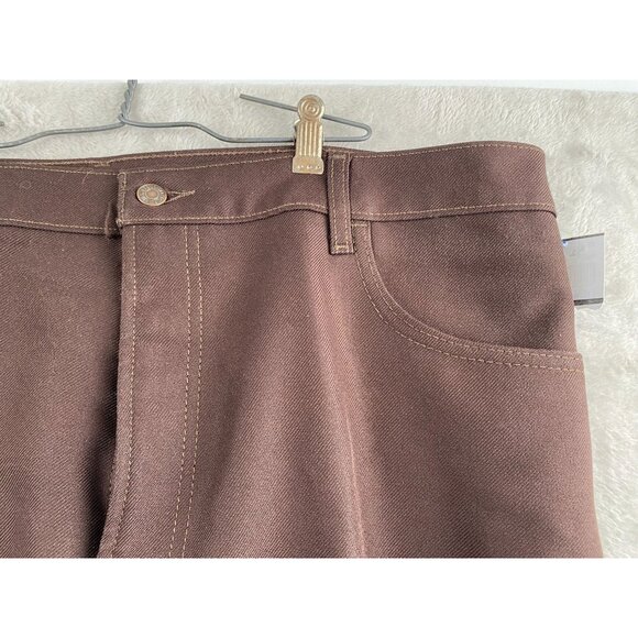 Levis Mens 517 Jeans 42x30 Boot Cut Brown 100% Polyester Vintage 1972 - Picture 10 of 16